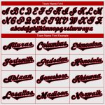 Custom Black-Red Personalized Baseball Jersey with Name and Number - Authentic Team Apparel Personalized White Black-Red