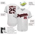 Custom Black-Red Personalized Baseball Jersey with Name and Number - Authentic Team Apparel Personalized White Black-Red