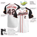 Custom Name and Number Personalized Baseball Jersey Raglan Sleeves Black Red White Authentic Team Gear Personalized White