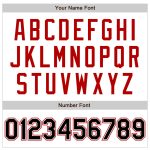 Custom Name and Number Personalized Baseball Jersey Raglan Sleeves Black Red White Authentic Team Gear Personalized White