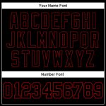 Personalized Authentic Baseball Jersey with Custom Name & Number - White Black-Red Split Fashion Design Personalized White