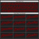 Custom Name & Number Authentic Baseball Jersey - Personalized White-Black-Red Split Fashion Team Gear Personalized White-Black