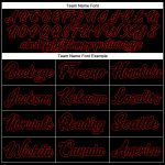 Personalized Authentic Baseball Jersey with Custom Name & Number - White Black-Red Split Fashion Design Personalized White