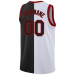 Custom Name Number Authentic Basketball Jersey Split Design Black Red White Fashion Team Personalized White Black-Red Authentic