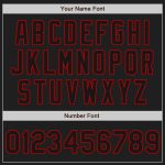 Custom Name and Number Personalized Softball Jersey - Authentic Split Design in White, Black, and Red Personalized White-Black