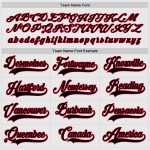 Custom Name & Number Personalized Hockey Jersey in White Black-Red for Team Personalized White Black-Red Hockey Jersey Team