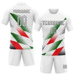 Customizable Palestine Volleyball Jersey with Name and Number - Personalized Geometric Design in White, Black, Red, Green