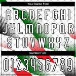 Customizable Palestine Volleyball Jersey with Name and Number - Personalized Geometric Design in White, Black, Red, Green