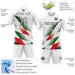 Customizable Palestine Volleyball Jersey with Name and Number - Personalized Geometric Design in White, Black, Red, Green