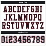 Custom Name Number Personalized Football Jersey Mesh Black Red White Authentic Personalized White Black-Red Mesh Authentic