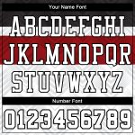 Custom Basketball Jersey with Name and Number, Personalized White and Black-Red Round Neck Sublimation Suit Personalized