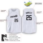 Custom Basketball Jersey - Personalized White and Black Round Neck Design Personalized White Black Round Neck Basketball