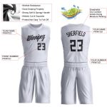 Custom Name Number Basketball Jersey, Personalized White Black Round Neck Suit Personalized White Black Round Neck Suit Basketball