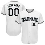 Custom Name and Number Baseball Jersey - Personalized Black and Silver Authentic Team Jersey Personalized White Black-Silver
