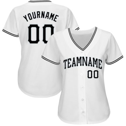 Custom Name and Number Baseball Jersey - Personalized Black and Silver Authentic Team Jersey Personalized White Black-Silver