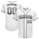 Custom Name Number Authentic Drift Fashion Baseball Jersey Black Silver White Personalized White Black-Silver Authentic Drift