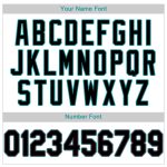 Custom Authentic Baseball Jersey with Personalized Name and Number, White Black-Teal Personalized White Black-Teal Authentic