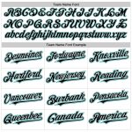 Custom Name and Number Baseball Jersey - Personalized Black Teal White Authentic Raglan Sleeves Team Apparel Personalized