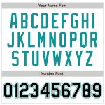 Custom Name and Number Baseball Jersey - Personalized Black Teal White Authentic Raglan Sleeves Team Apparel Personalized