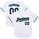Customizable Black Teal Mesh Throwback Baseball Jersey - Personalized Name and Number Authentic Team Jersey Personalized
