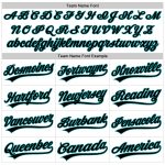 Custom Team Name Number Personalized Golf Polo Shirt - White Black Teal Performance Vapor Personalized White Black-Teal Performance