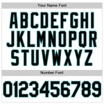 Custom Team Name Number Personalized Golf Polo Shirt - White Black Teal Performance Vapor Personalized White Black-Teal Performance