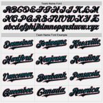 Custom Authentic Baseball Jersey with Personalized Name and Number - White Black Teal Red Team Gear Personalized White Black