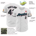Custom Authentic Baseball Jersey with Personalized Name and Number - White Black Teal Red Team Gear Personalized White Black