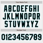 Custom Name and Number Unisex Softball Jersey in White Black-Teal - Personalized Two-Button Team Apparel Personalized White