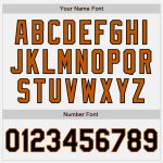 Custom Name Number Bomber Jacket - Two Tone Texas Orange Black Varsity Letterman Full-Snap Personalized Apparel Personalized