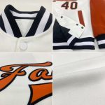 Custom Name Number Bomber Jacket - Two Tone Texas Orange Black Varsity Letterman Full-Snap Personalized Apparel Personalized