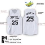 Custom Name and Number Basketball Jersey - Personalized White and Black V-Neck Edition Personalized White Black V-Neck Basketball