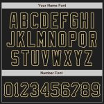 Custom Name Number Authentic Baseball Jersey - Personalized Split Fashion in White Black Vegas Gold Personalized White-Black