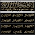 Custom Name Number Authentic Baseball Jersey - Personalized Split Fashion in White Black Vegas Gold Personalized White-Black