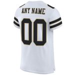 Customizable Black Vegas Gold Football Jersey with Personalized Name and Number - Authentic Mesh Team Apparel Personalized