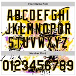 Custom Abstract Drum Set Baseball Jersey with 3D Pattern Design for Music Festivals - Personalized Name and Number, White Black-Yellow