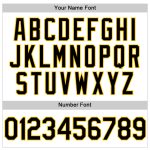 Custom Team Name Number Golf Polo Shirt - Personalized White Black-Yellow Vapor Performance Personalized White Black-Yellow