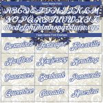 Custom Name Number Performance T-Shirt - Personalized Floral Design in White Blue 3D Pattern Personalized White Blue 3D Pattern