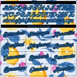 Custom Name and Number Performance T-Shirt for Summer Holiday, 3D Pattern Design in White, Blue, and Black - Team Apparel