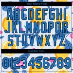 Custom Name and Number Performance T-Shirt for Summer Holiday, 3D Pattern Design in White, Blue, and Black - Team Apparel
