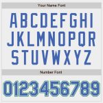 Custom Name and Number Authentic Baseball Jersey - Personalized White Blue-Kelly Green Team Apparel Personalized White Blue-Kelly