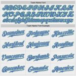 Custom Name and Number Authentic Baseball Jersey - Personalized White Blue-Kelly Green Team Apparel Personalized White Blue-Kelly