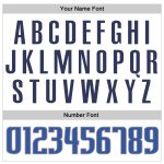 Custom Team Baseball Jersey with Personalized Name and Number - White Blue-Navy Authentic Style Personalized White Blue-Navy