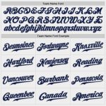 Custom Team Baseball Jersey with Personalized Name and Number - White Blue-Navy Authentic Style Personalized White Blue-Navy