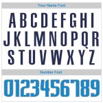 Custom Authentic Basketball Jersey in White Blue-Navy with Personalized Name and Number - Team Design Personalized White
