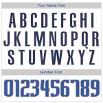 Custom Name Number Authentic Baseball Jersey Shirt Personalized White Blue Navy Rib-Knit Design Personalized White Blue-Navy