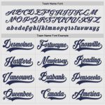 Custom Name Number Hockey Jersey Personalized White Blue Navy Team Personalized White Blue-Navy Hockey Jersey Team Custom