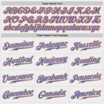 Custom Authentic Baseball Jersey with Personalized Name and Number - White Blue-Orange Team Apparel Personalized White Blue-Orange