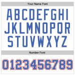 Personalized Authentic Basketball Jersey - White Blue Orange Throwback Design Personalized White Blue-Orange Authentic Throwback
