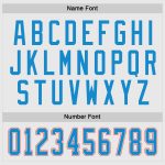 Custom Team Hockey Jersey with Personalized Name and Number - White Blue-Orange Personalized White Blue-Orange Hockey Jersey